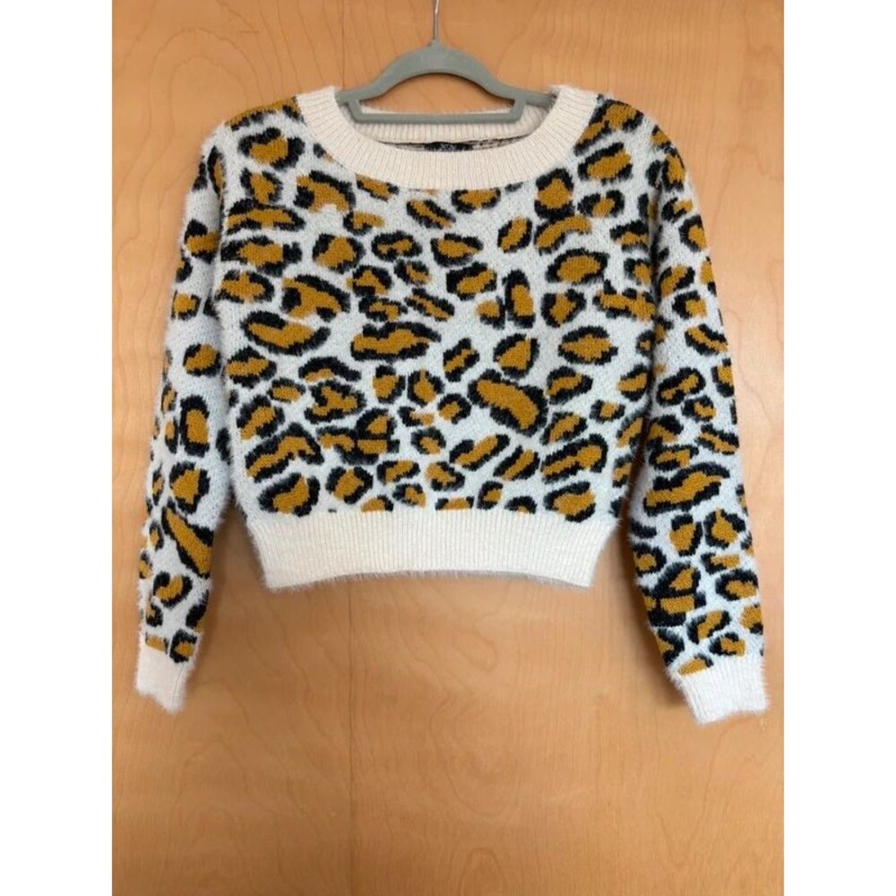 Fuzzy Leopard Sweater